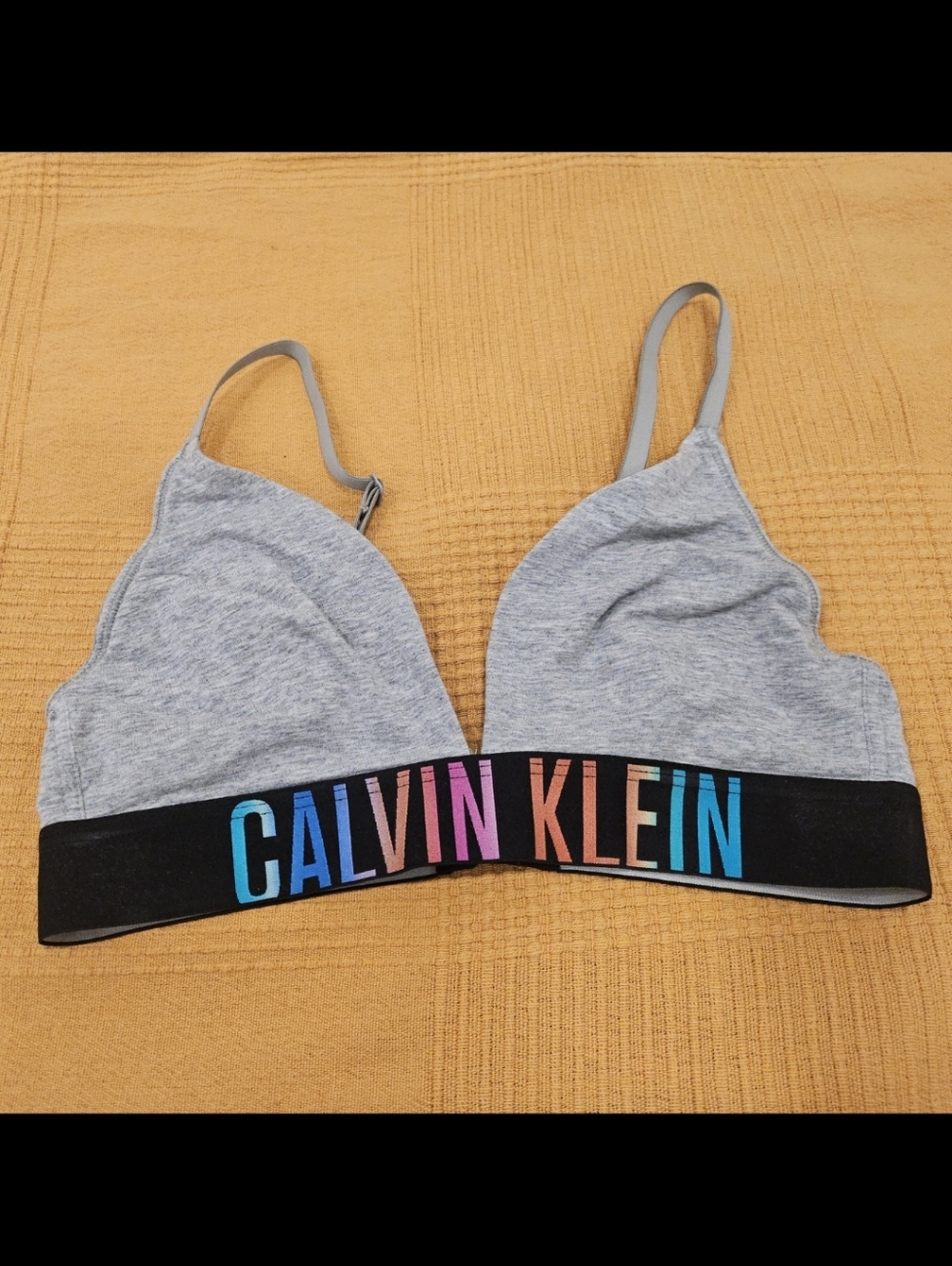 Gray Calvin Klein Triangle Bralette Size M